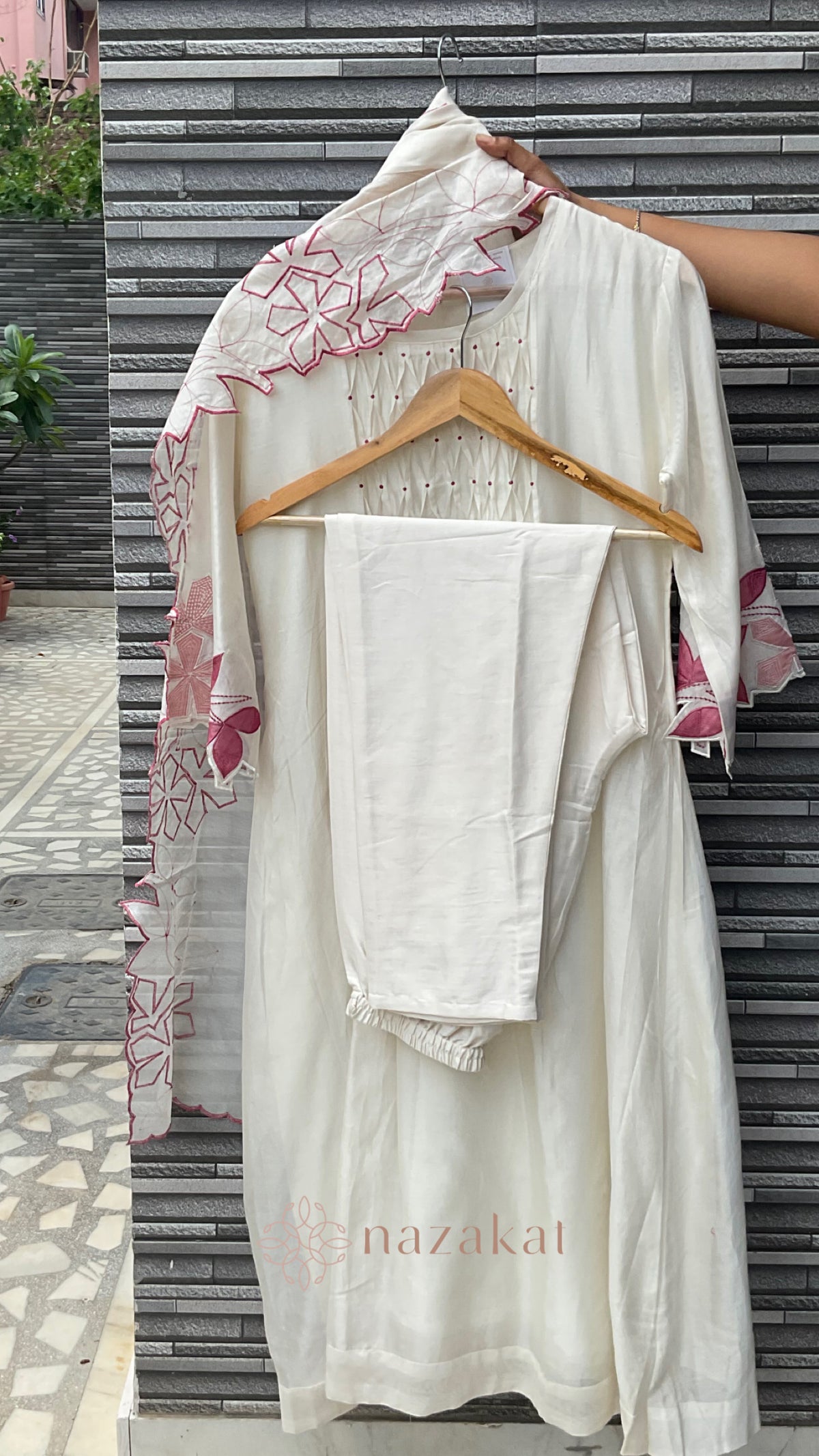 Petal Whisper - Chanderi Suit Set