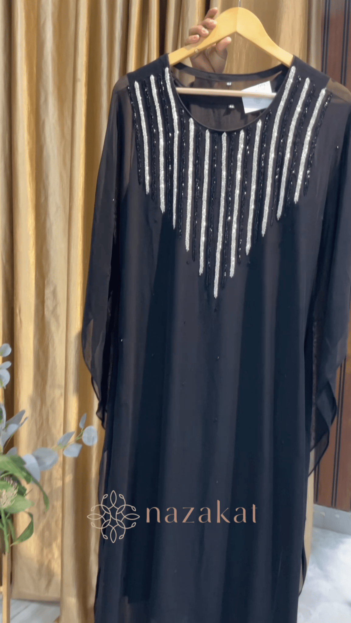 Black kaftan Set (20 - 25 days delivery time) - nazakatjaipurnazakat_jaipur