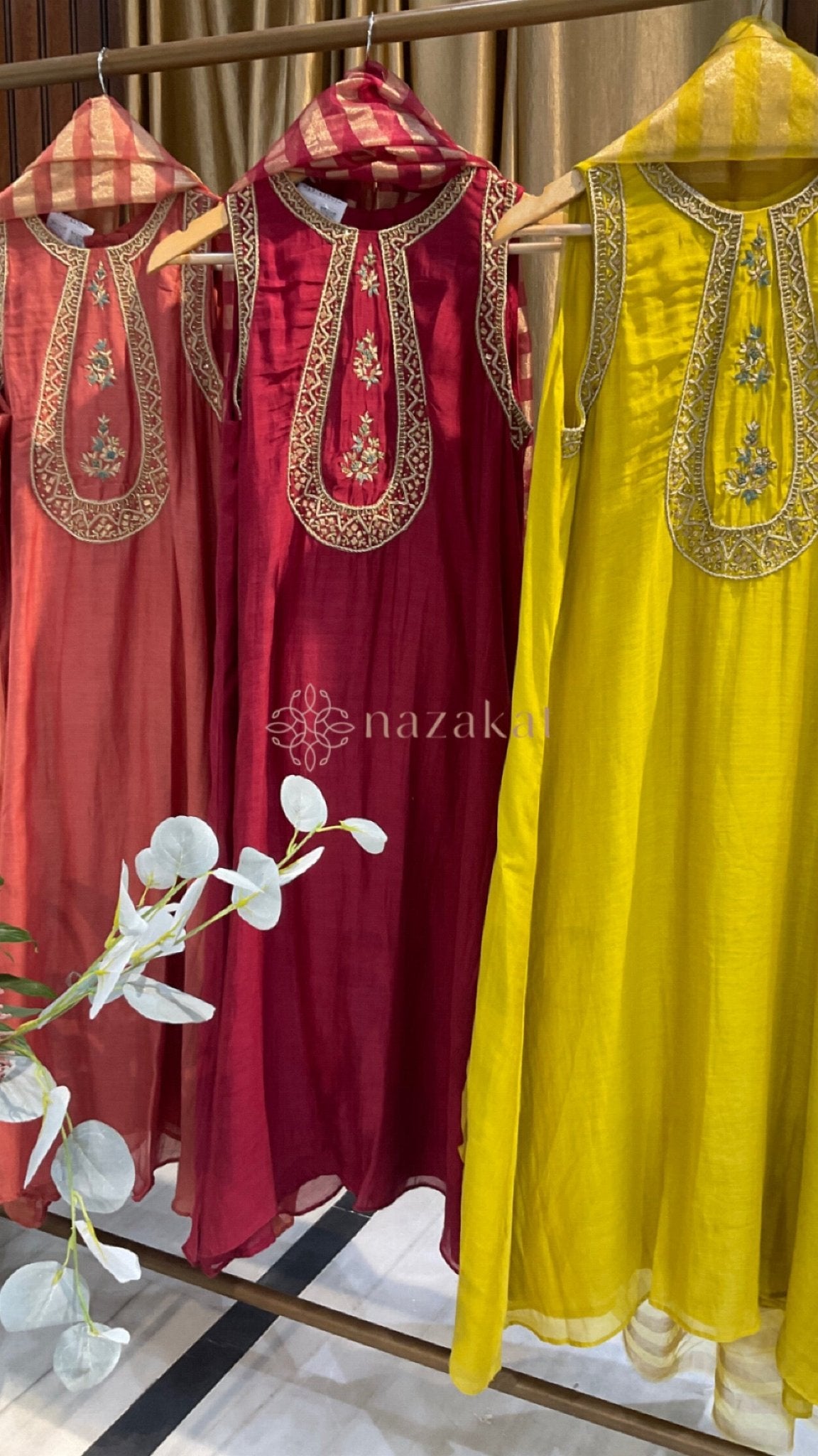 Halter neck Mul Chanderi Suit(34 - 50) - nazakatjaipurnazakat_jaipur