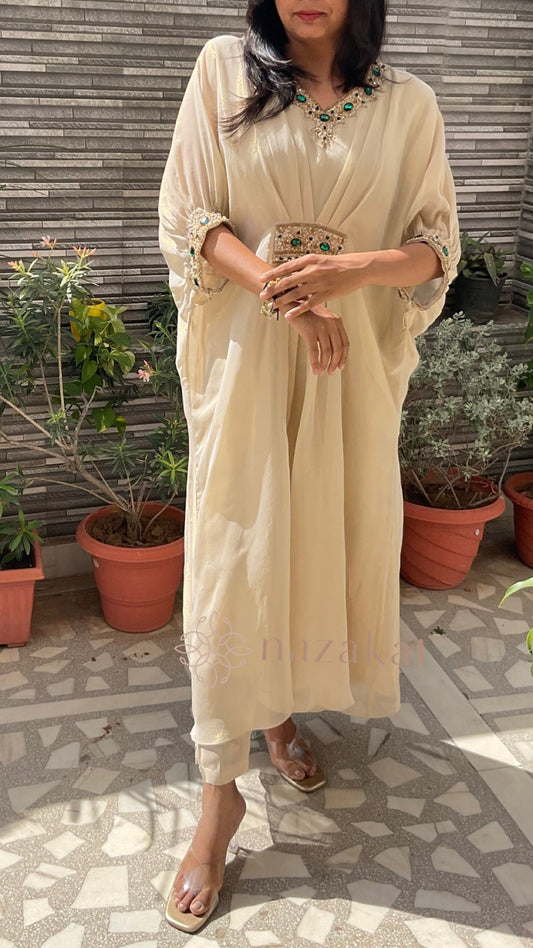Ivory Royale Kaftan Set - nazakatjaipurnazakat_jaipur