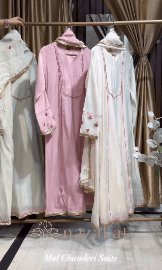 Mul Chanderi - Mul Inaaya Suit Sets - nazakatjaipurnazakat_jaipur