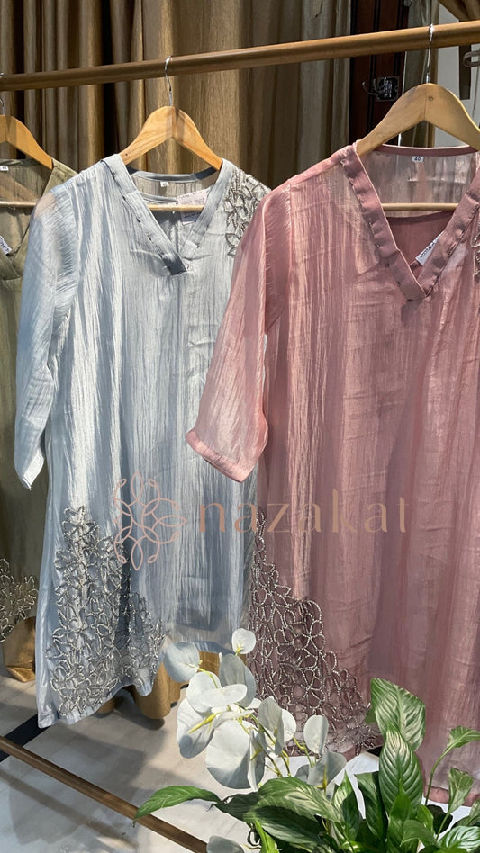 Paper Silk bead work Co - ord Set - nazakatjaipurnazakat_jaipur