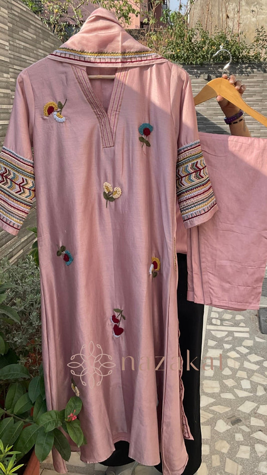 Pastel Phoolkari Set (25 days dispatch time ) - nazakatjaipurnazakat_jaipur