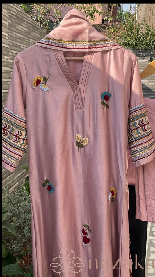 Pastel Phoolkari Set (25 days dispatch time ) - nazakatjaipurnazakat_jaipur
