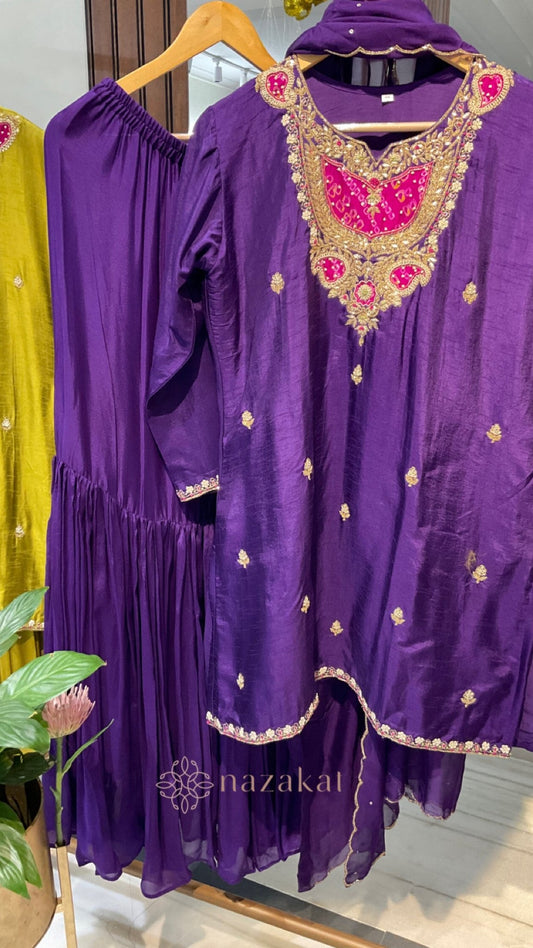 Silk Sharara Set - nazakatjaipurnazakat_jaipur