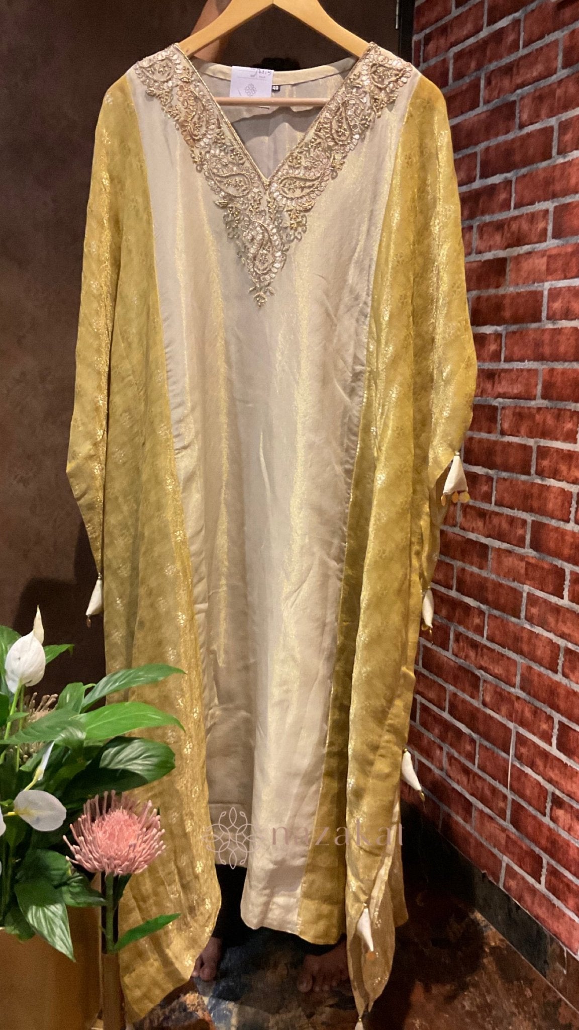Tissue Kaftan dress - nazakatjaipurnazakat_jaipur