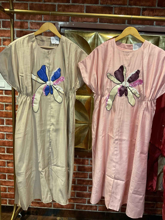 Trendy dress with patch & handwork