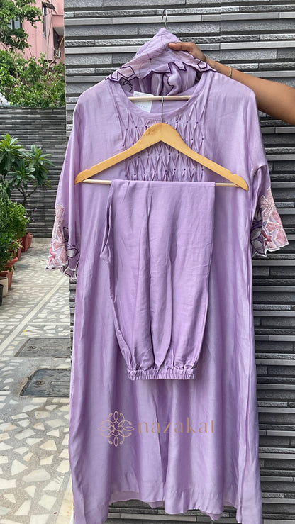 Petal Whisper - Chanderi Suit Set