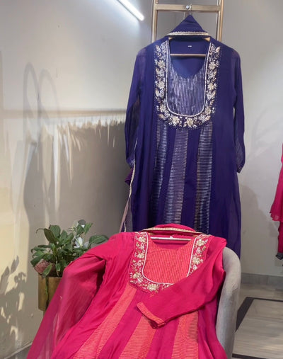 Oorja Mul Chanderi Suit Set