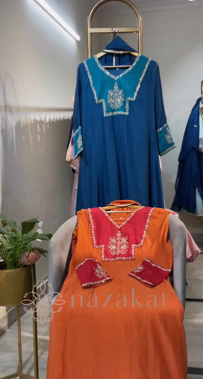 Aleeza Mul Chanderi Suit Set