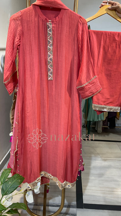Sadaf Mul CHANDERI Suit Set