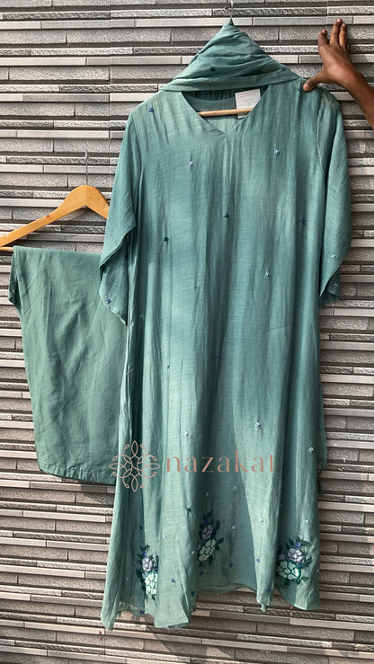 Rozana Suit Set - Mul Chanderi Set