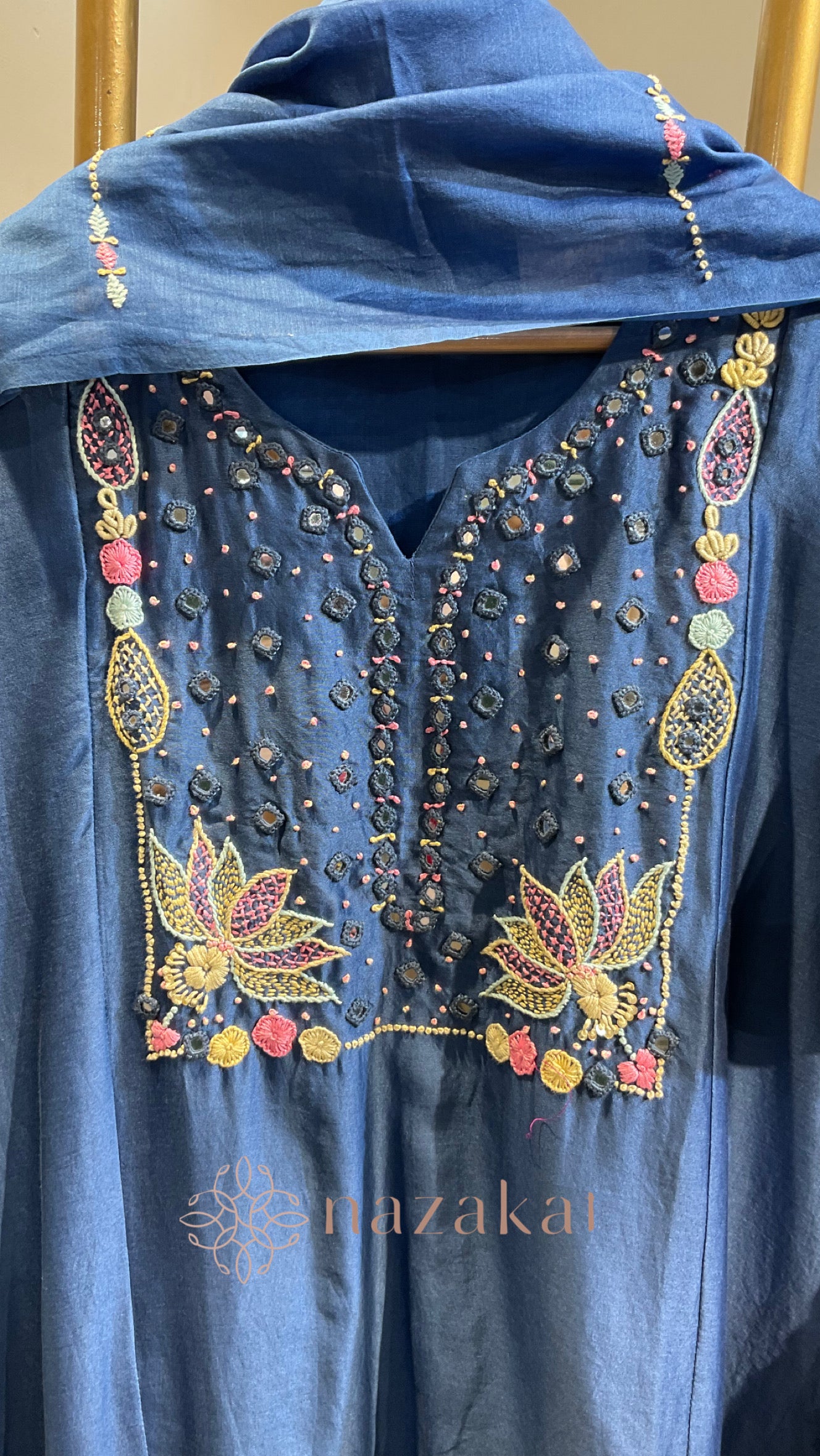 SAAZ Chanderi Suit Set ( Dispatch time - 20 days )