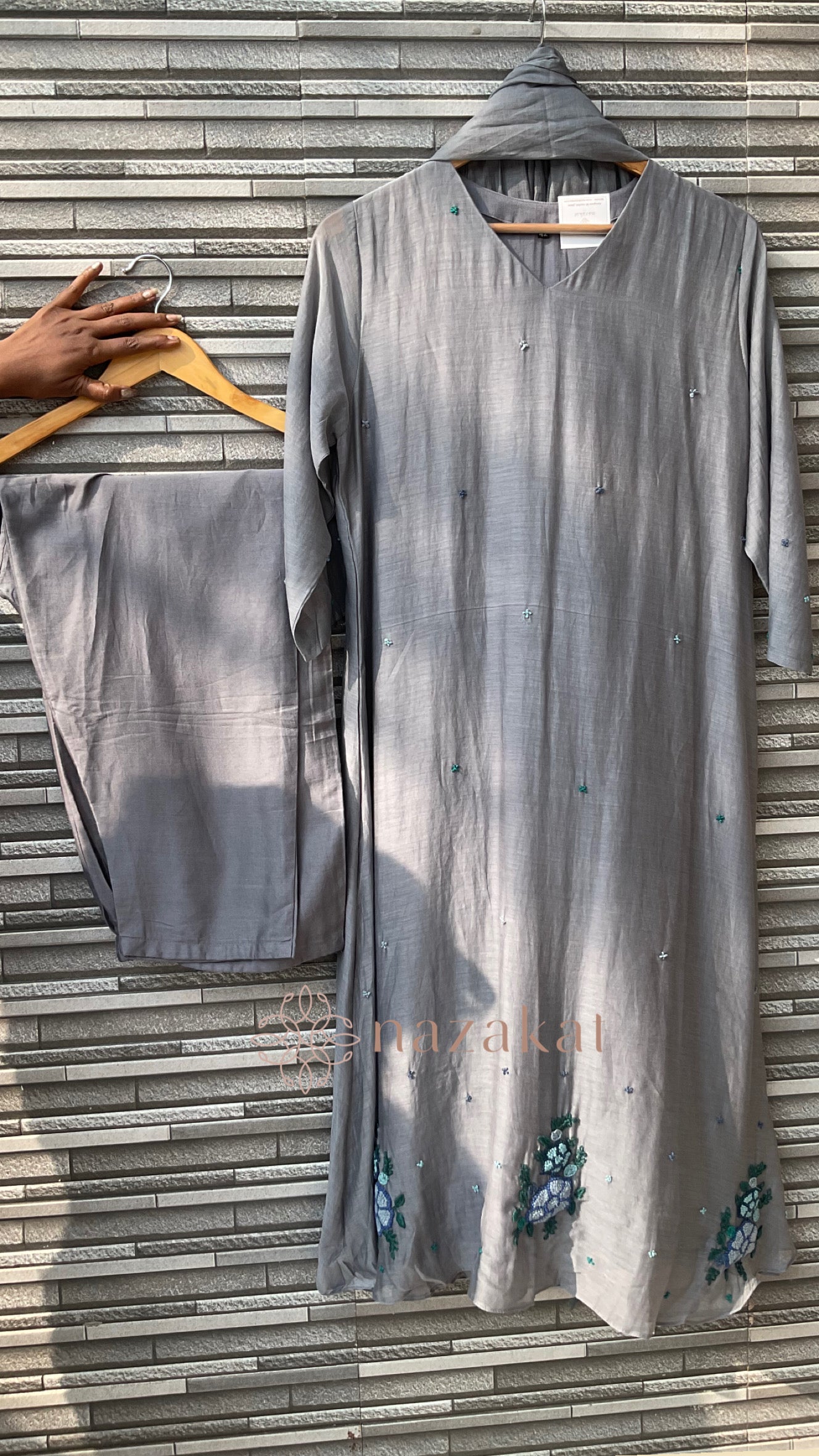 Rozana Suit Set - Mul Chanderi Set