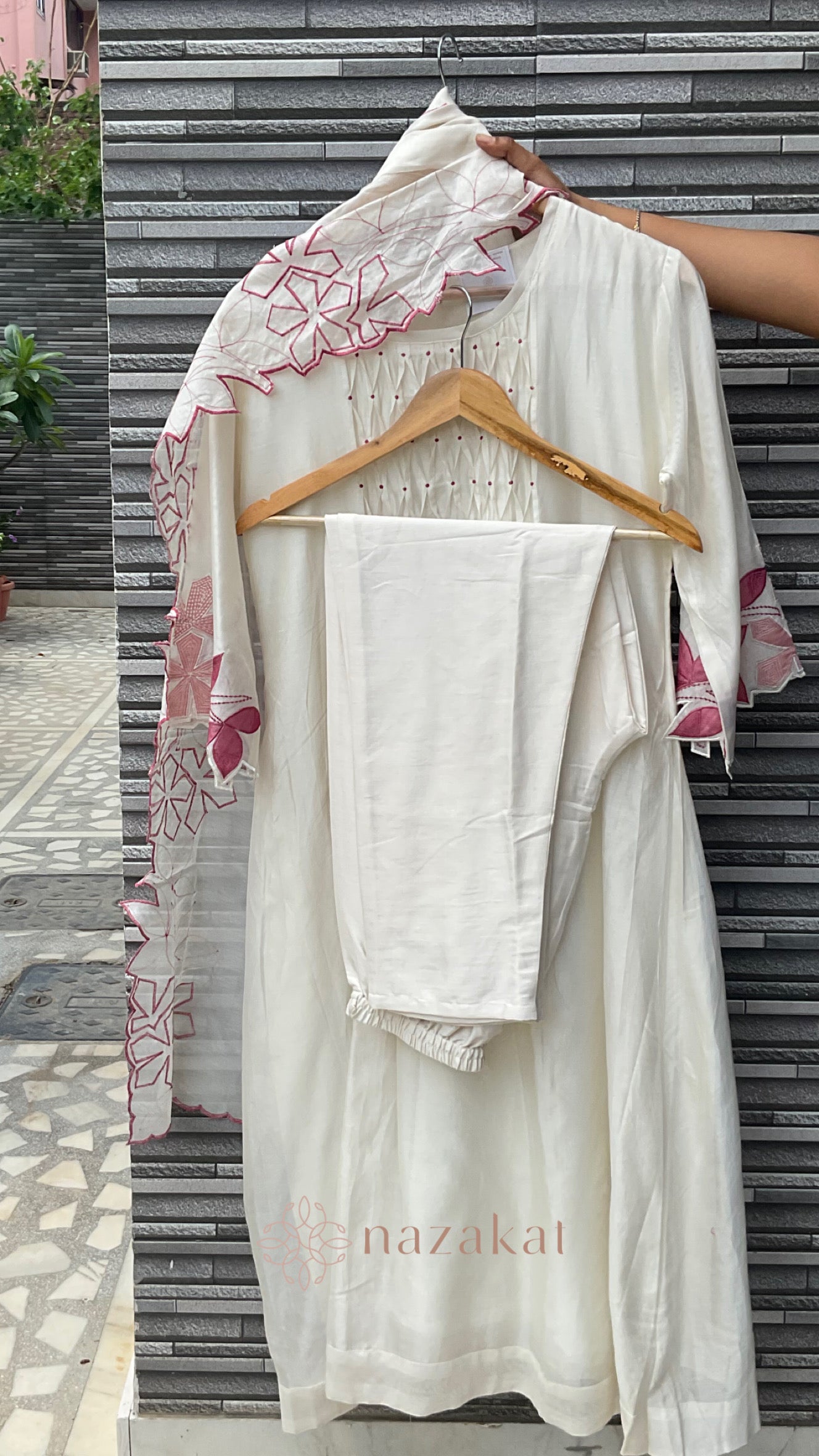 Petal Whisper - Chanderi Suit Set