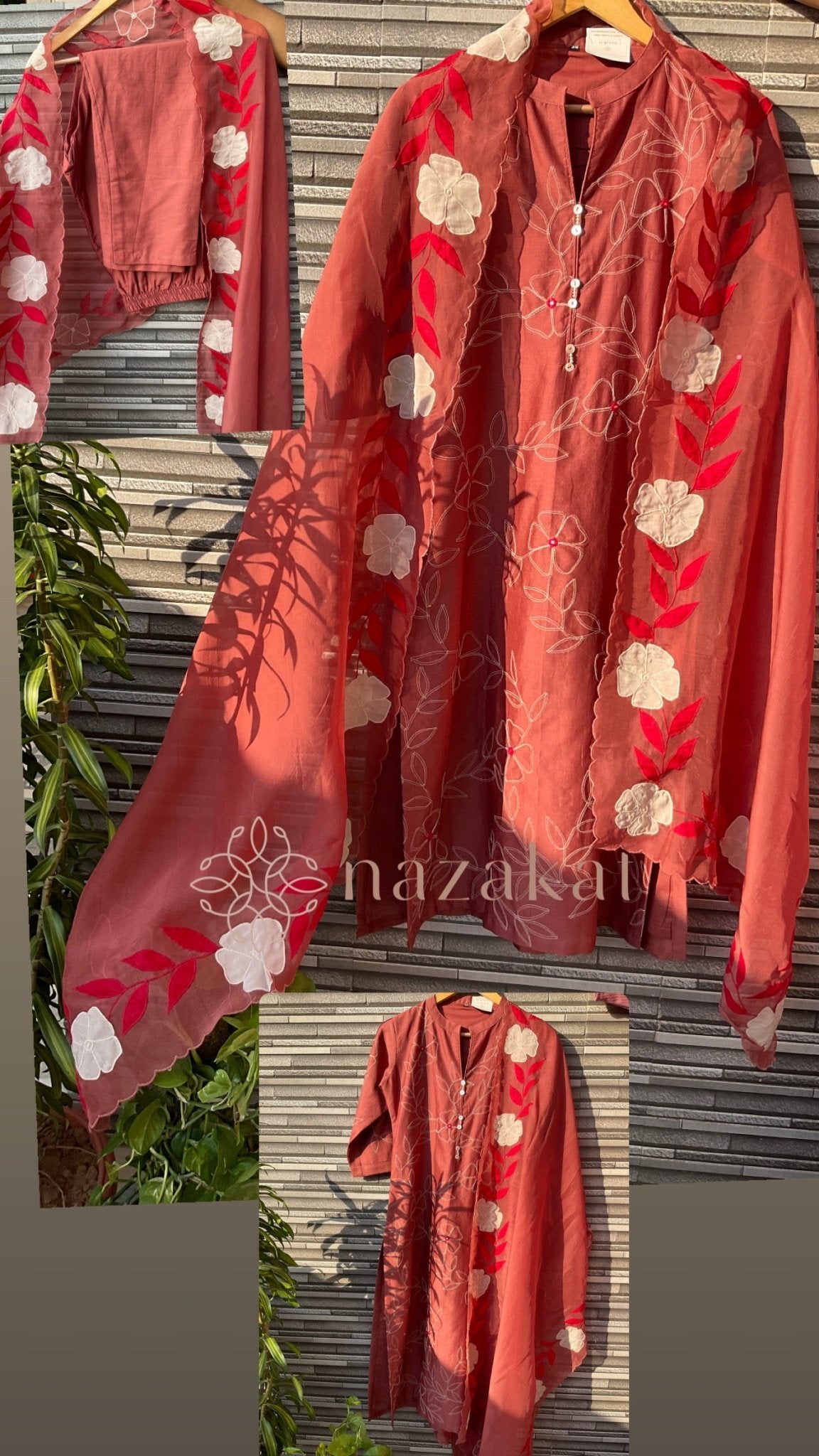 Applique Chanderi Suit Set - nazakatjaipurnazakat_jaipur