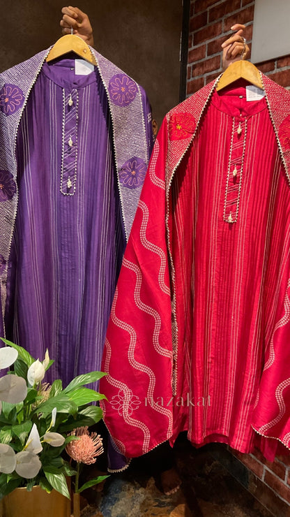 Bandhani dupatta with Mul chanderi suit set - nazakatjaipurnazakat_jaipur