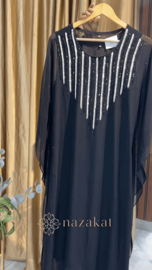 Black kaftan Set (20 - 25 days delivery time) - nazakatjaipurnazakat_jaipur