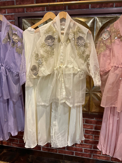 Classic Organza shrug with divider Skirt Set - nazakatjaipurnazakat_jaipur