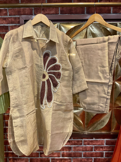 Gold boota Co - ord Set - nazakatjaipurnazakat_jaipur