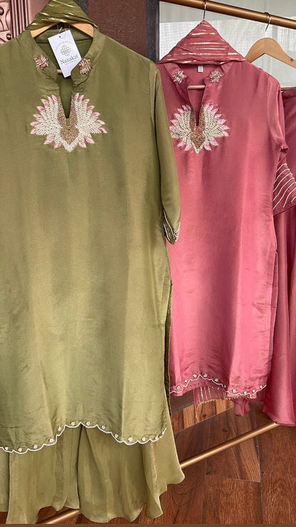 Lotus Tissue Palazzo Set - nazakatjaipurnazakat_jaipur
