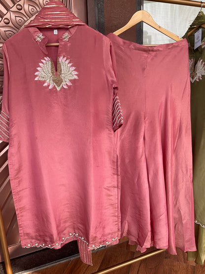 Lotus Tissue Palazzo Set - nazakatjaipurnazakat_jaipur