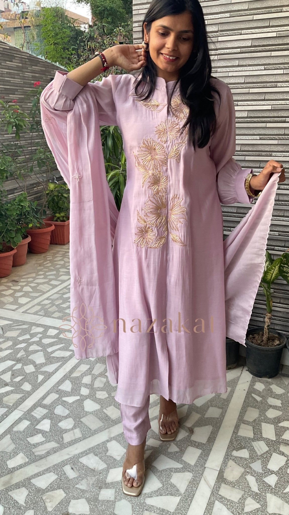 Mul Chanderi - Dori work Suit Set - nazakatjaipurnazakat_jaipur