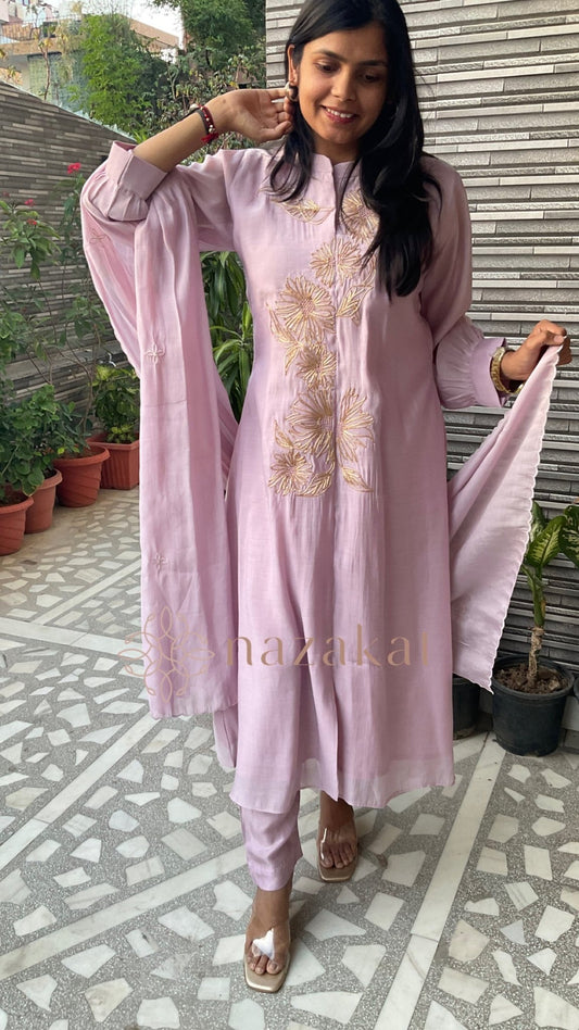 Mul Chanderi - Dori work Suit Set - nazakatjaipurnazakat_jaipur