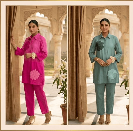 Mul Chanderi Ombre Co - ord Set - nazakatjaipurnazakat_jaipur