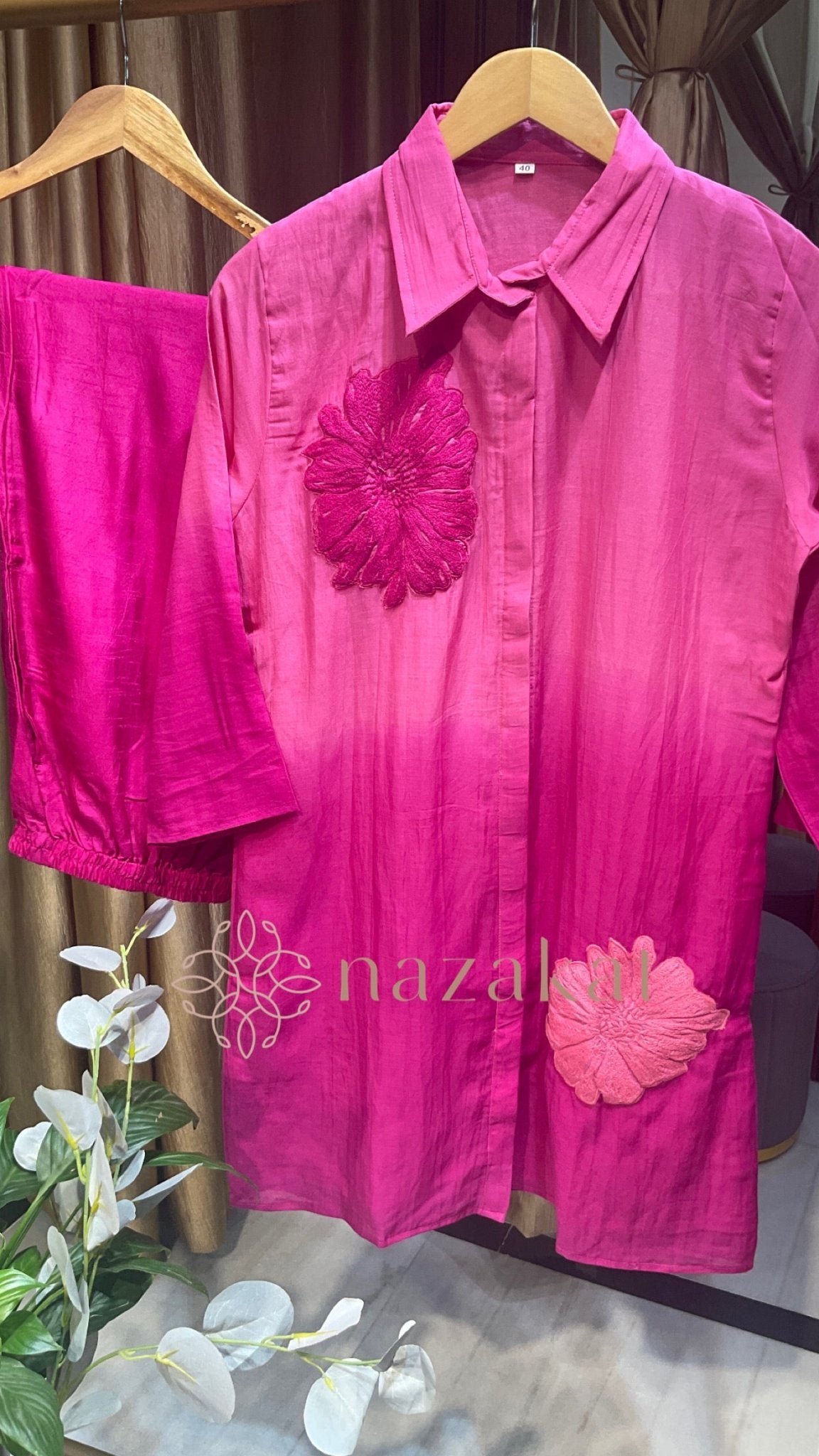 Mul Chanderi Ombre Co - ord Set - nazakatjaipurnazakat_jaipur
