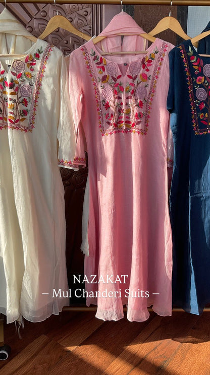 Mul chanderi Suit Set - #nazakatjaipur#nazakat_jaipur