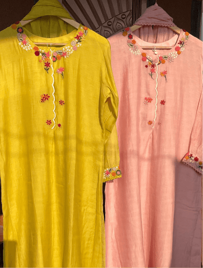 Mul Chanderi with handwork - #nazakatjaipur#nazakat_jaipur