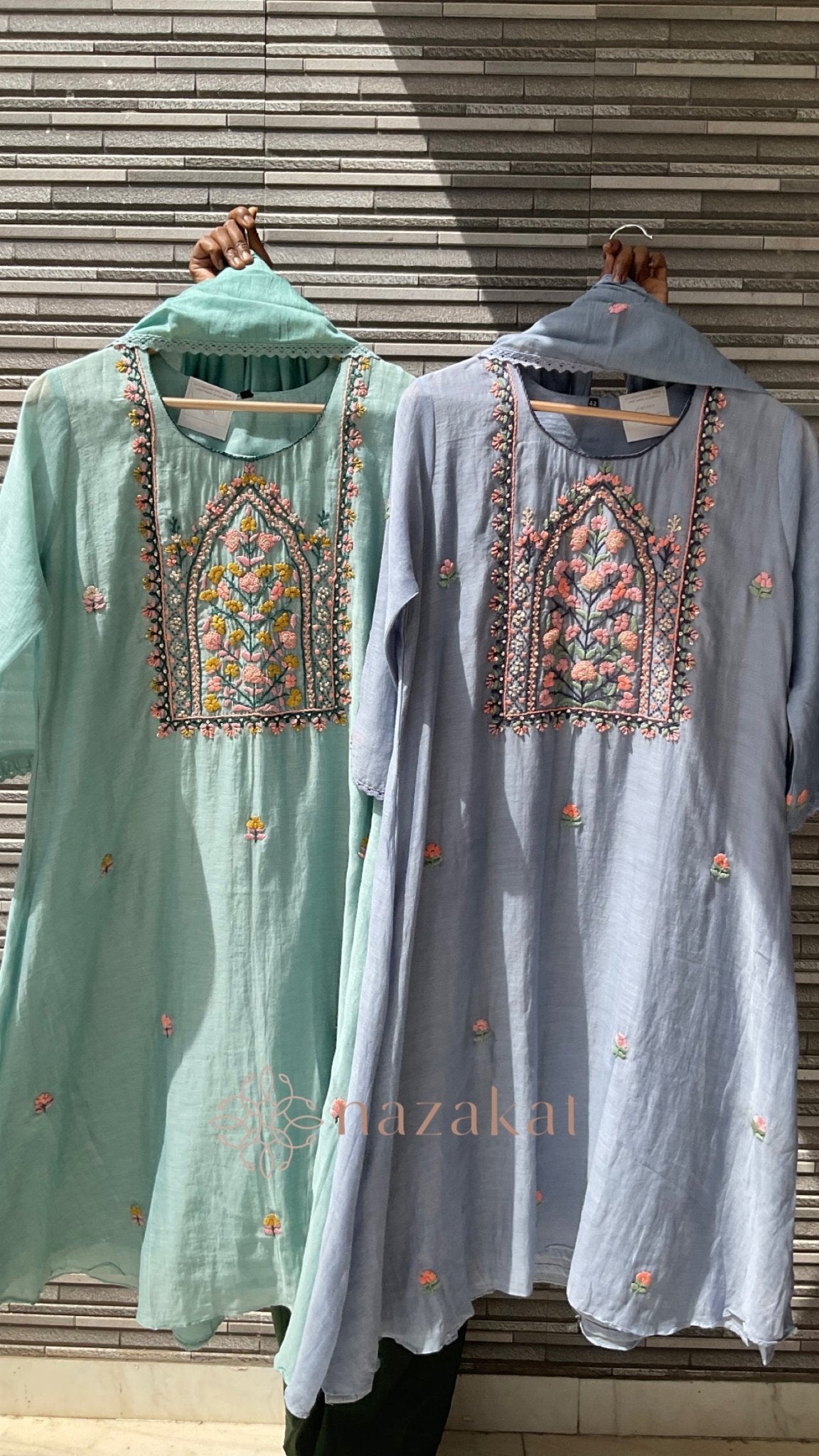 Mulchanderi - Pinjara Suit Set - nazakatjaipurnazakat_jaipur