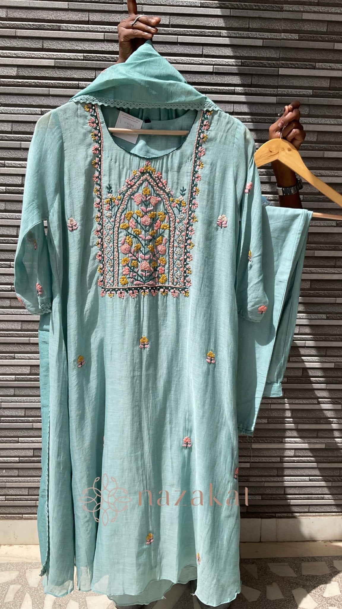 Mulchanderi - Pinjara Suit Set - nazakatjaipurnazakat_jaipur
