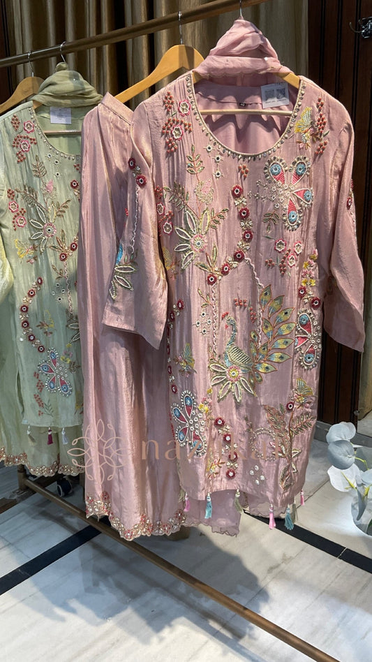 NAZ - 104 Tissue Palazzo Set - nazakatjaipurnazakat_jaipur