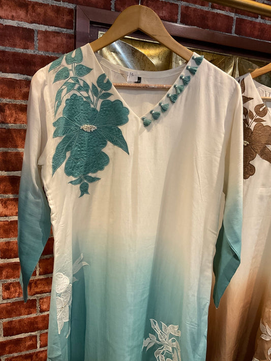 Ombre Mul Chanderi Co - ord set - nazakatjaipurnazakat_jaipur