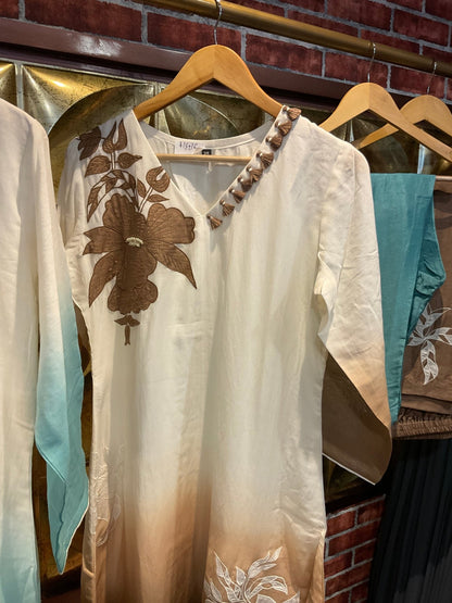 Ombre Mul Chanderi Co - ord set - nazakatjaipurnazakat_jaipur