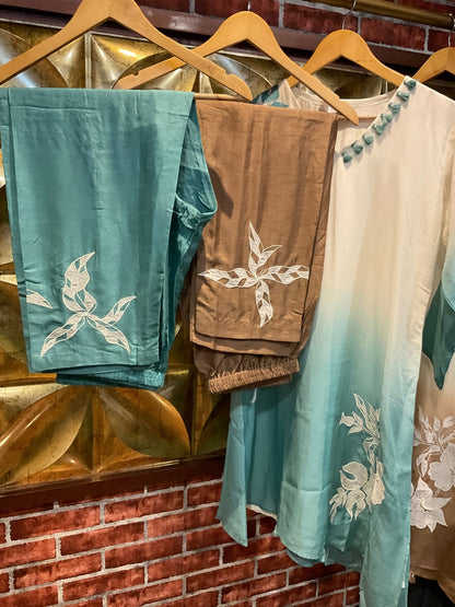 Ombre Mul Chanderi Co - ord set - nazakatjaipurnazakat_jaipur