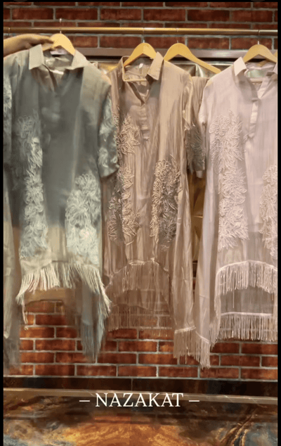 Paper silk Co-ord Set with fringes