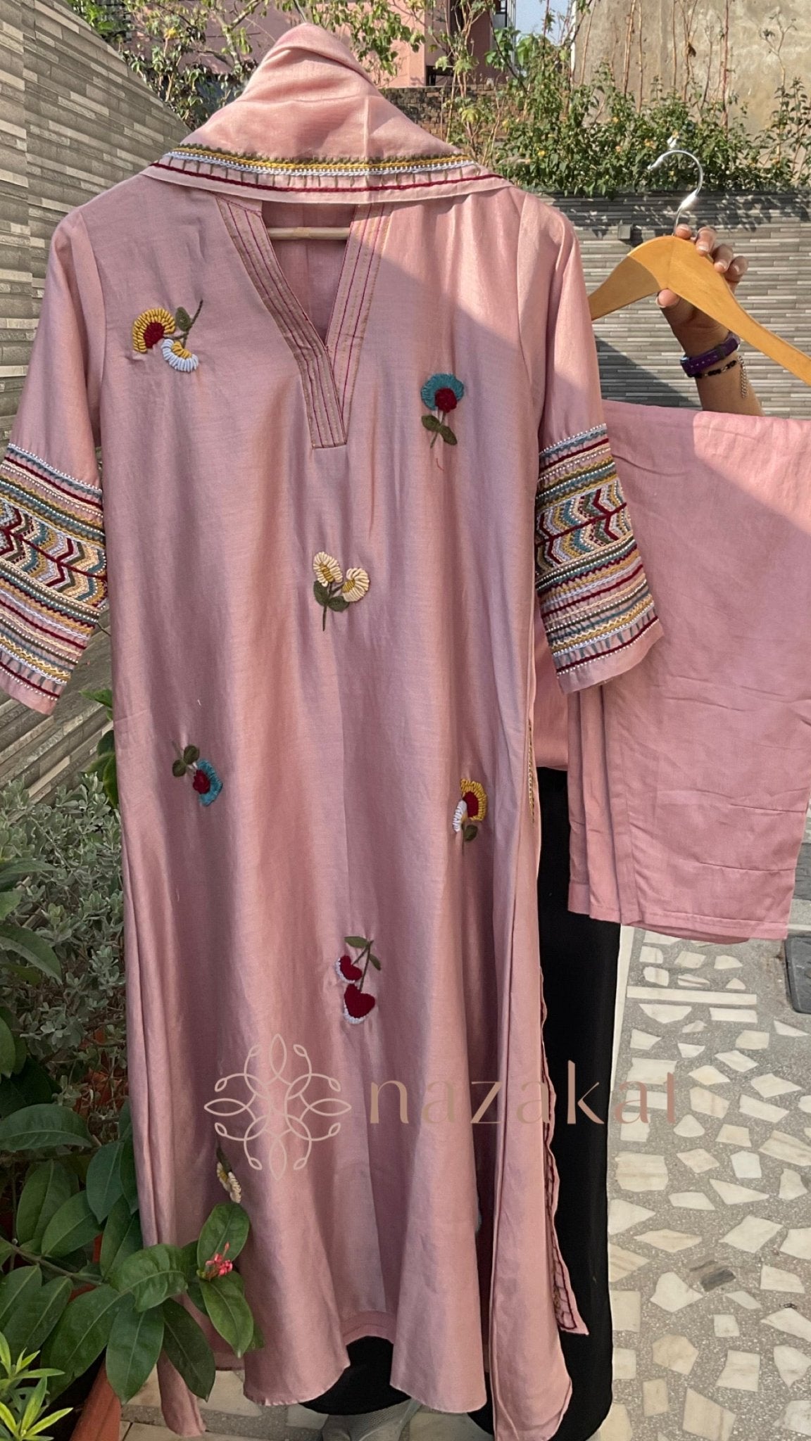 Pastel Phoolkari Set (25 days dispatch time ) - nazakatjaipurnazakat_jaipur