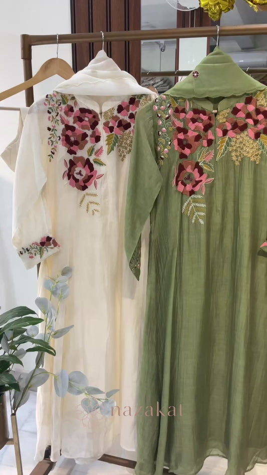 Collared Mul Chanderi Suit Set