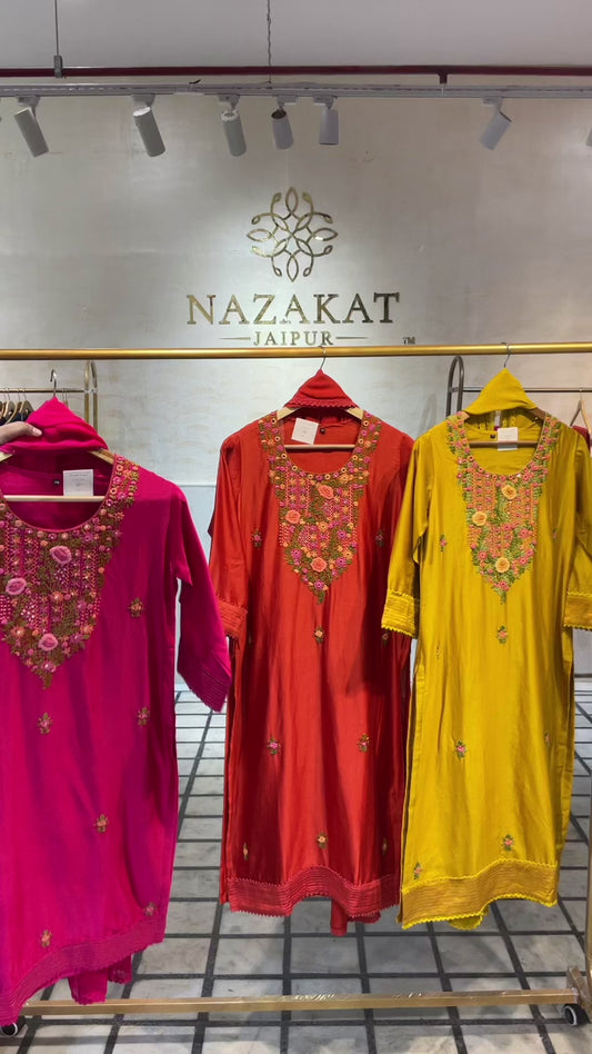 Maira set- Pure Chanderi Suit Set