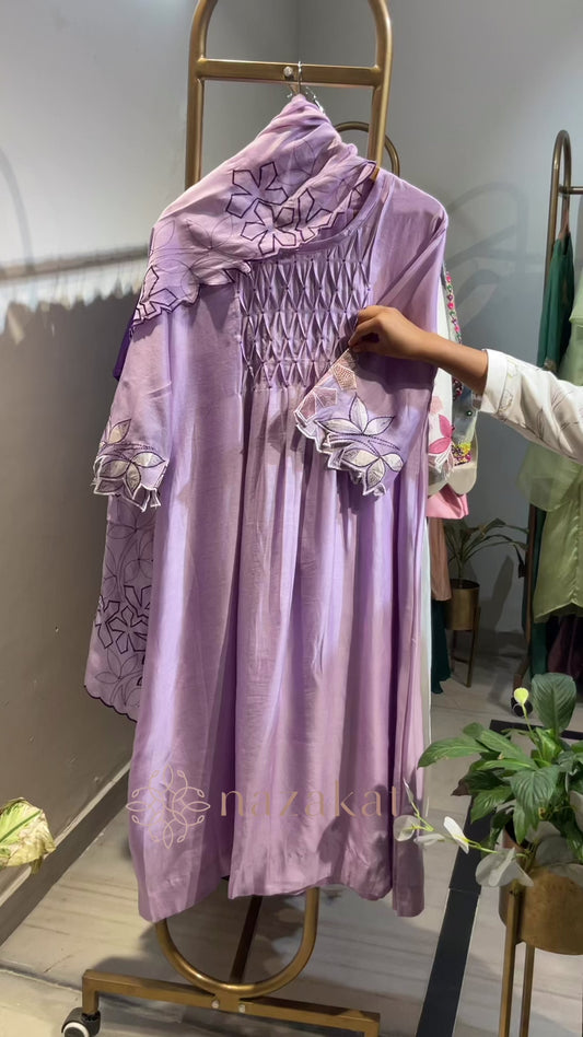Petal Whisper - Chanderi Suit Set
