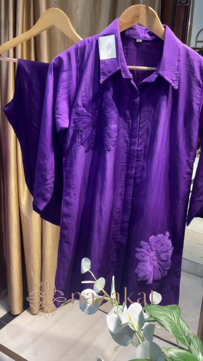 Mul Chanderi Ombre Co-ord Set