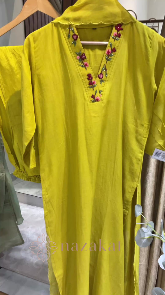 Mul Chanderi Suit Set