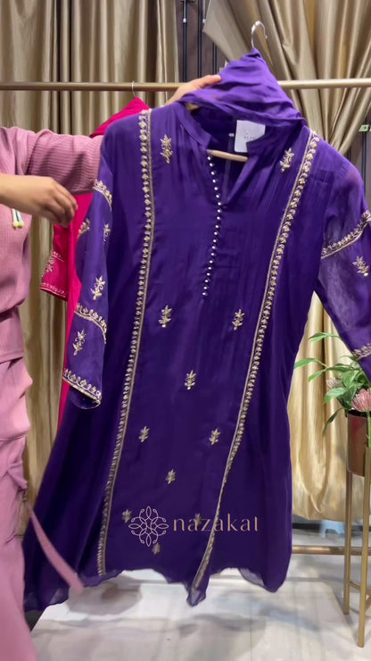 Mul Chanderi - Mehfil Suit Set
