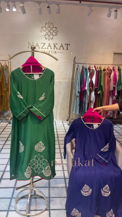 Gulrukh Mul Chanderi suit st