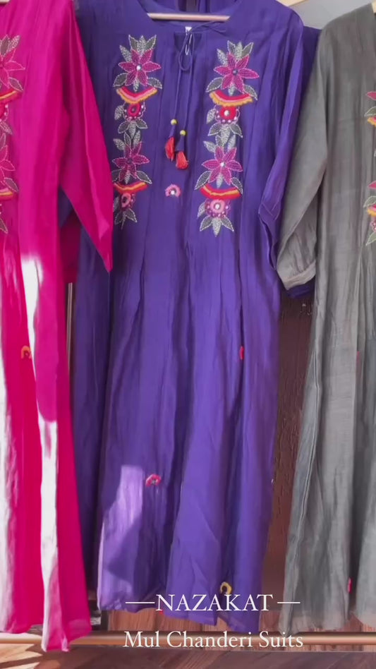 Mul chanderi Suit Set