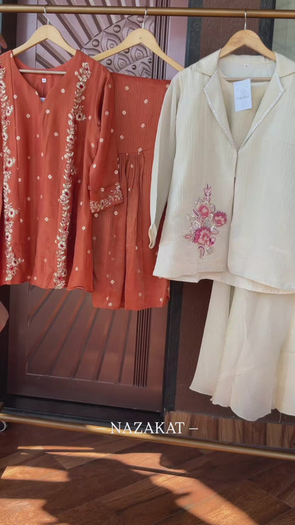 Rust & Ivory Tissue Co-ord Set