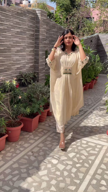 Ivory Royale Kaftan Set